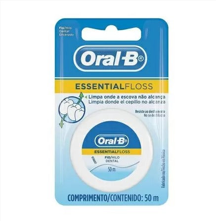 Fio Dental Oral-B Essential 50m – Limpeza Profunda Entre os Dentes