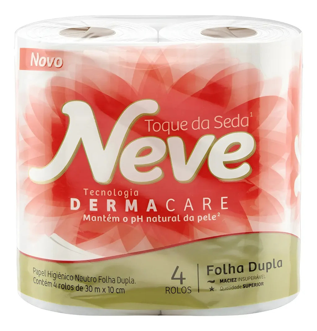 Papel Higiênico Neve Folha Dupla 30m 4 Rolos Suzano 7891172421174