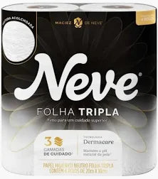 Papel Higiênico Neve Supreme Folha Tripla 4 Rolos Suzano 7891172422607