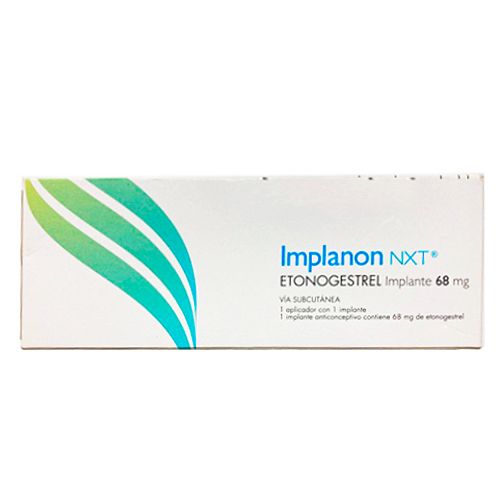 Implanon NXT 68mg, caixa com 1 implante de uso subcutâneo + 1 aplicador